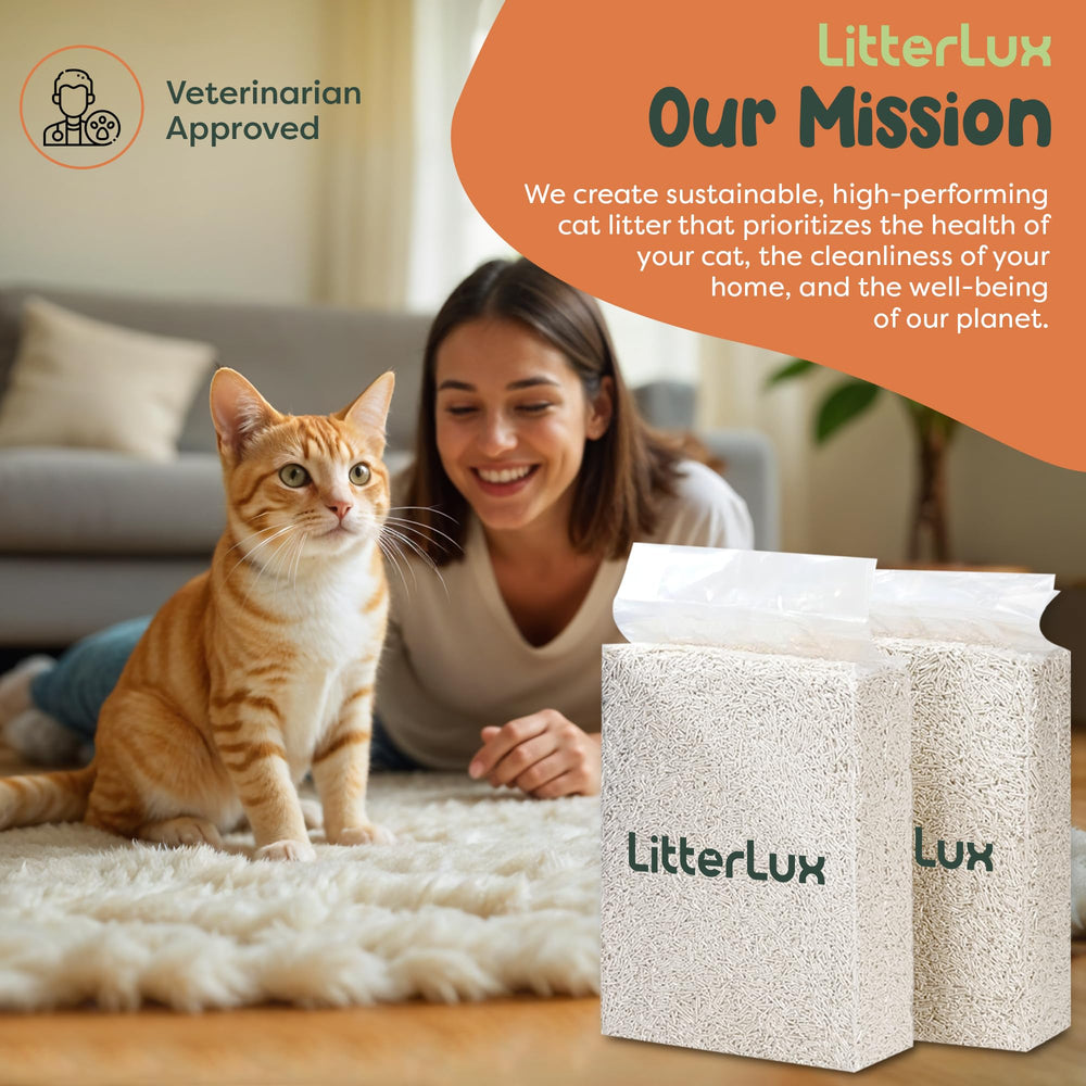 LitterLux Tofu Litter plant-based ingredients highlight natural cat care.