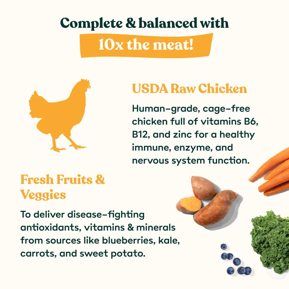 Little Hunter balanced raw mix – omega-3 rich, fiber-packed nutrition.