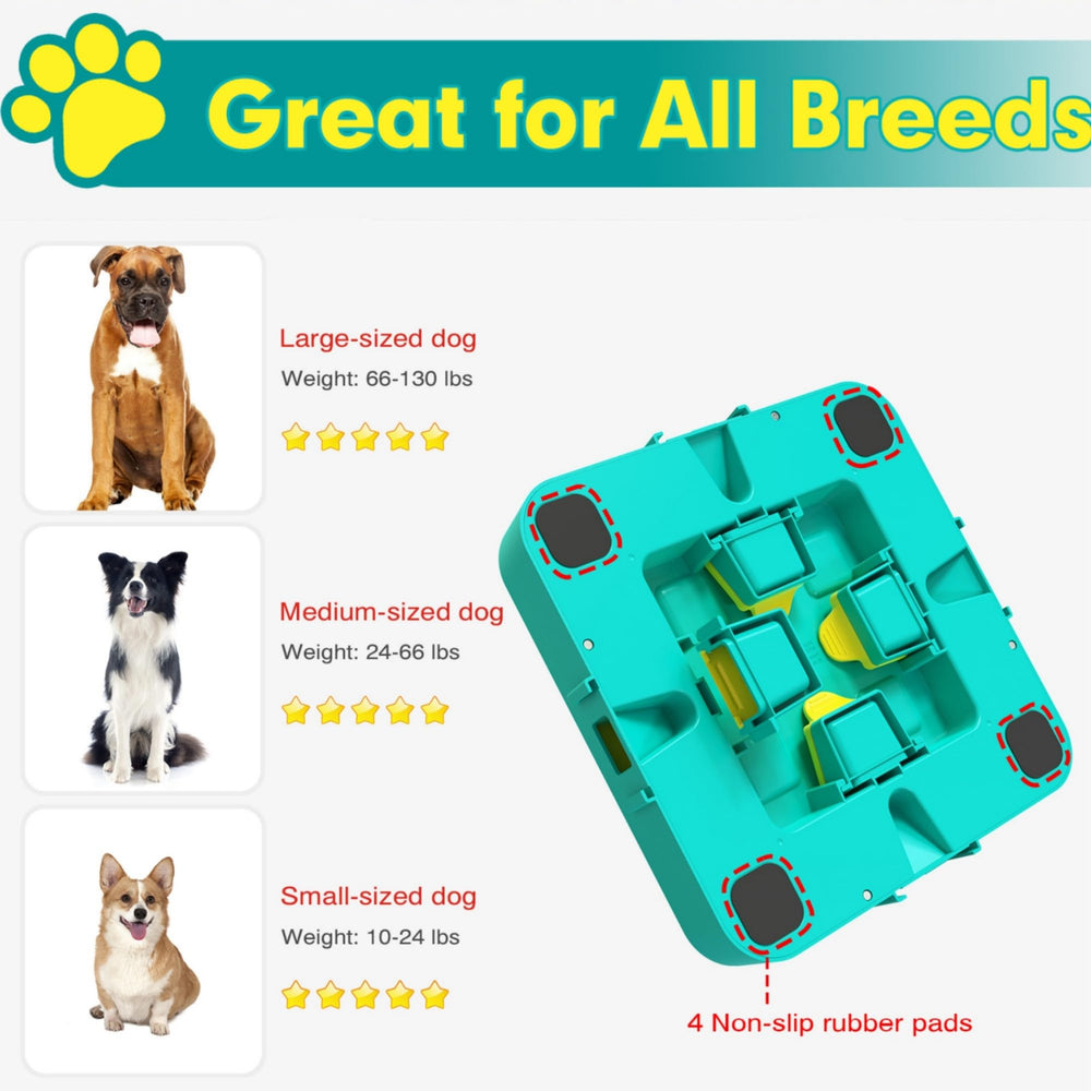 LiuMelinda dog puzzle advanced blue board easy to clean after use