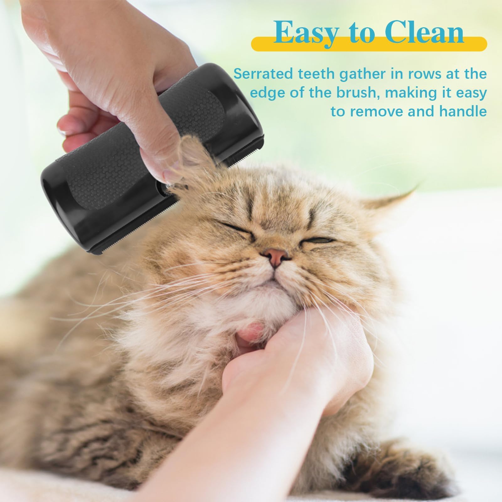 liucocotos deshedding brush ergonomic handle closeup emphasizes non-slip grip