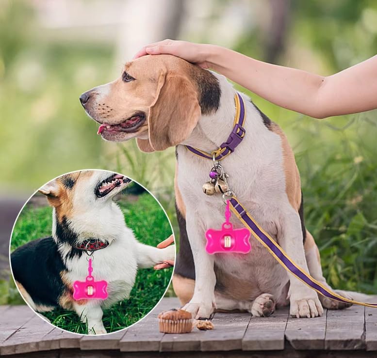 LIUSM 5-roll poop bags ready for quick tear-off during outdoor walks.