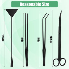 Liveek Aquarium Aquascape Tools Kit straight tweezers for delicate planting tasks.