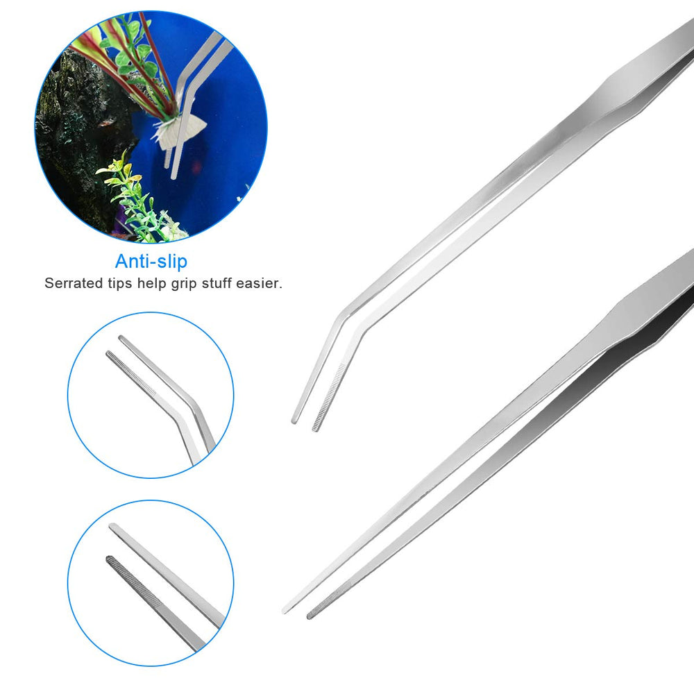 Liveek curved tweezers lift and position stems gently.