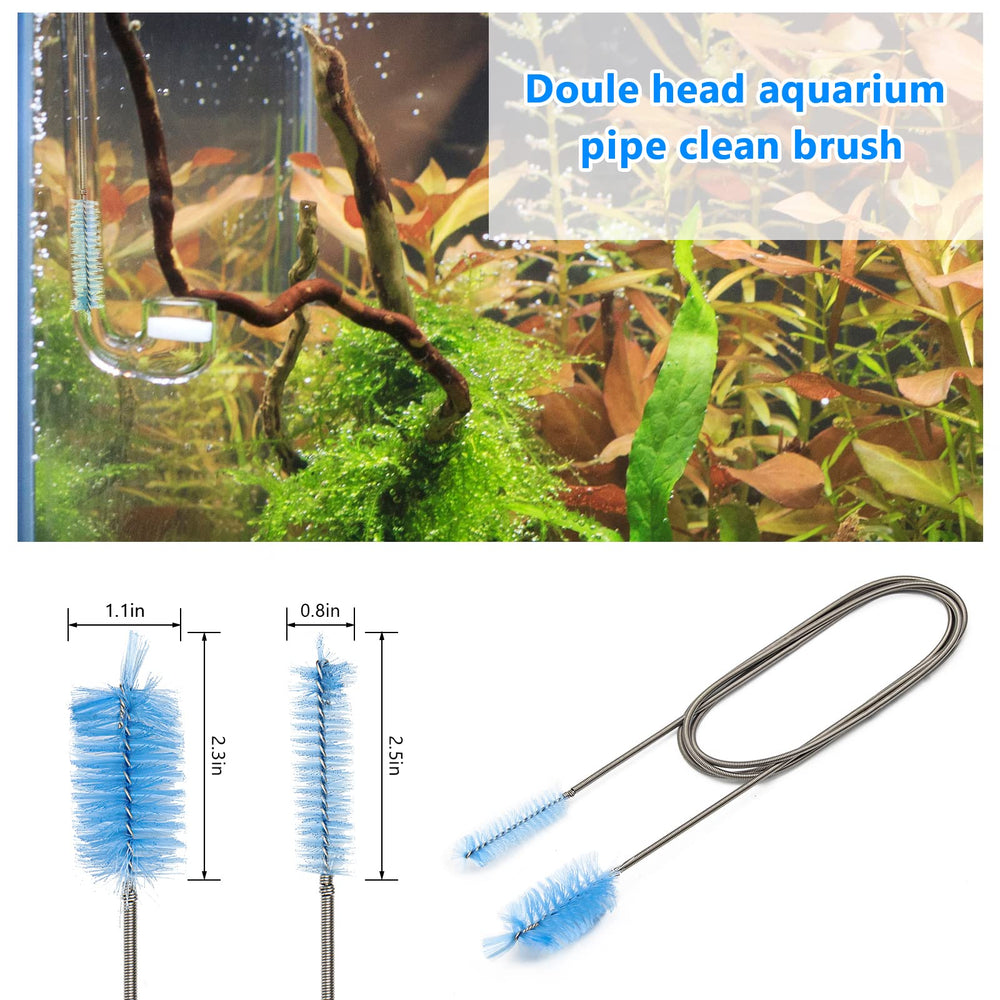 Liveek pipe-cleaning brush clears aquarium hoses for clean filtration.