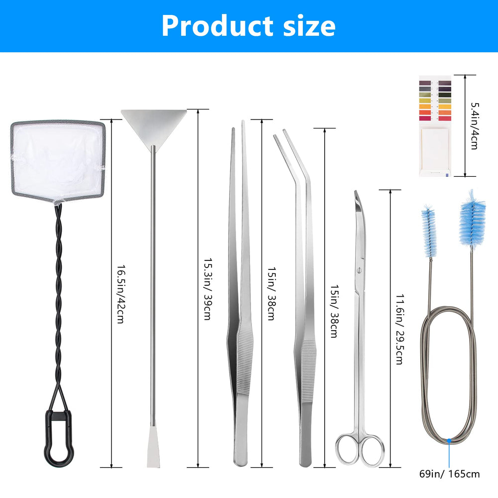 Liveek straight tweezers reach deep into tanks with control.