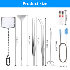 Liveek straight tweezers reach deep into tanks with control.