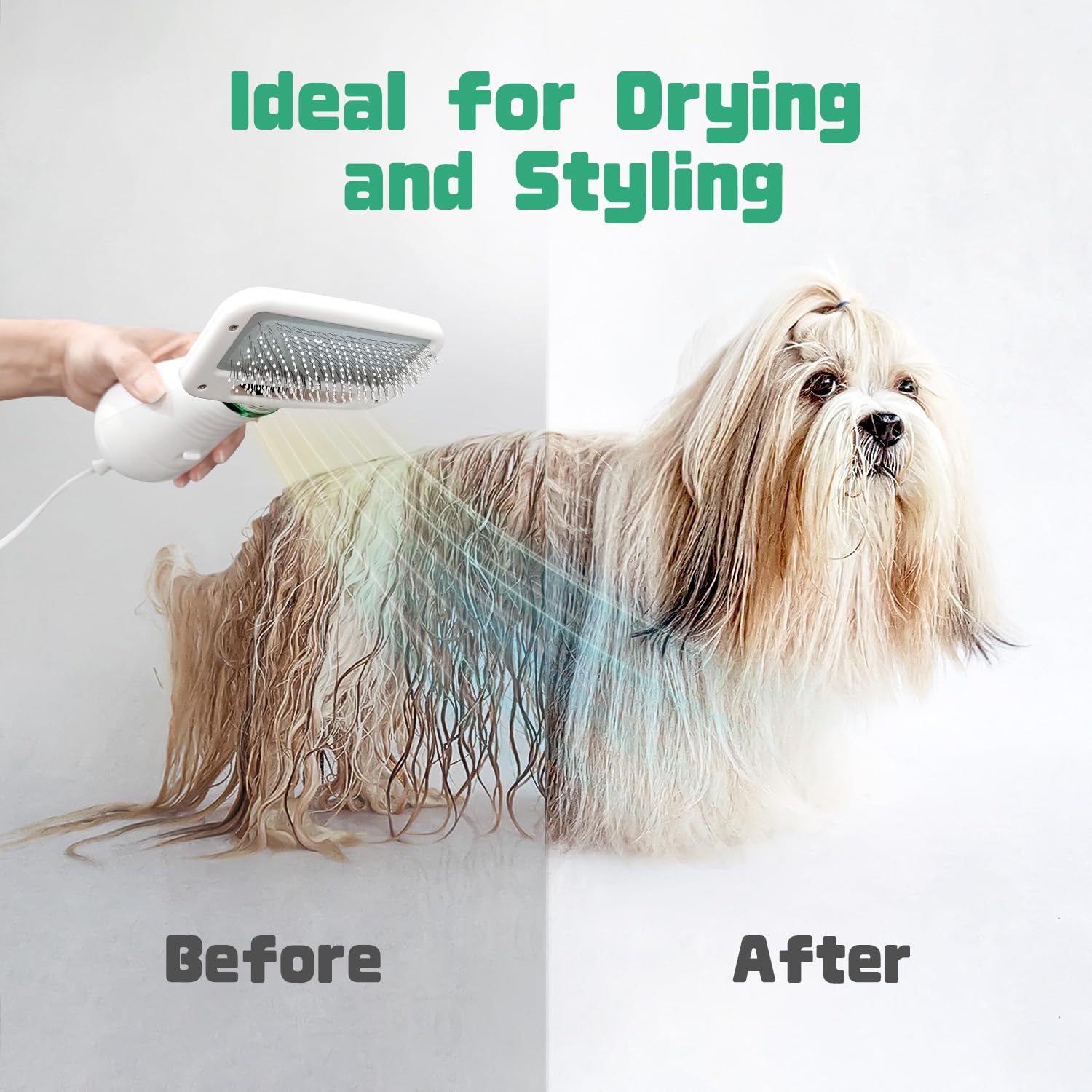 LIVEKEY slicker brush detail showing detangling and grooming performance.