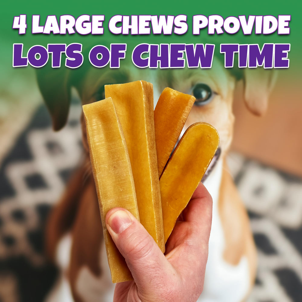 Lively Tails large-dog-friendly chew in 4-pack display for aggressive chewers.