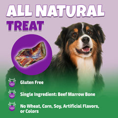 Lively Tails Marrow Bones beef marrow center highlights natural protein.