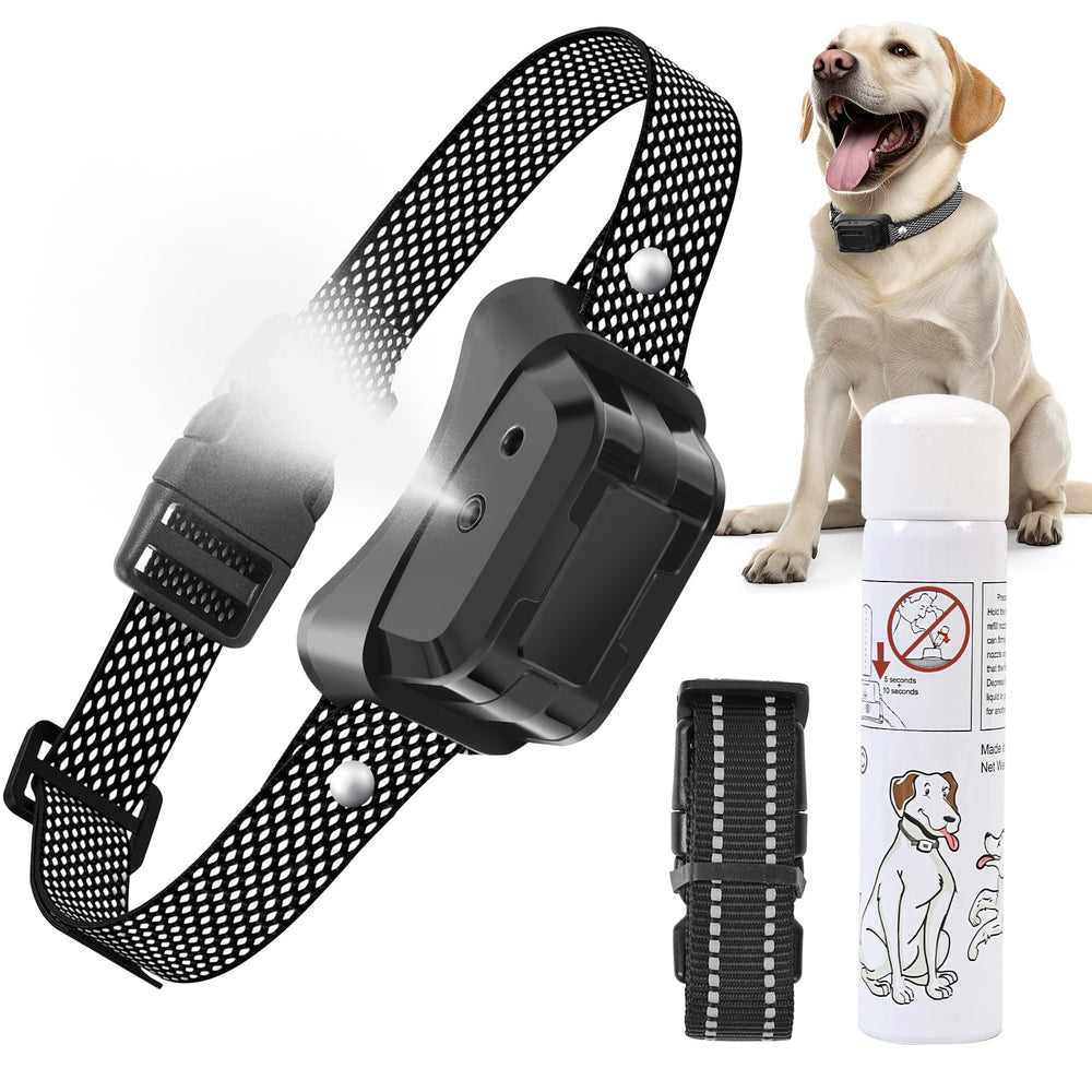 LivelyLeap citronella bark collar front view for versatile training.