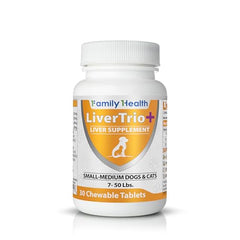 LiverTrio+ small-dog serving shown for easy dosing.