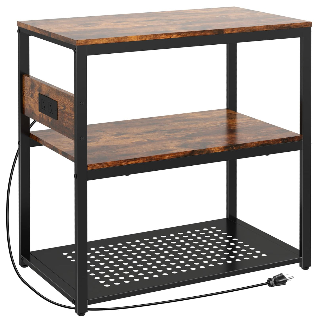 Livofloral fish tank stand overview shows sturdy 3-tier metal construction for large aquariums