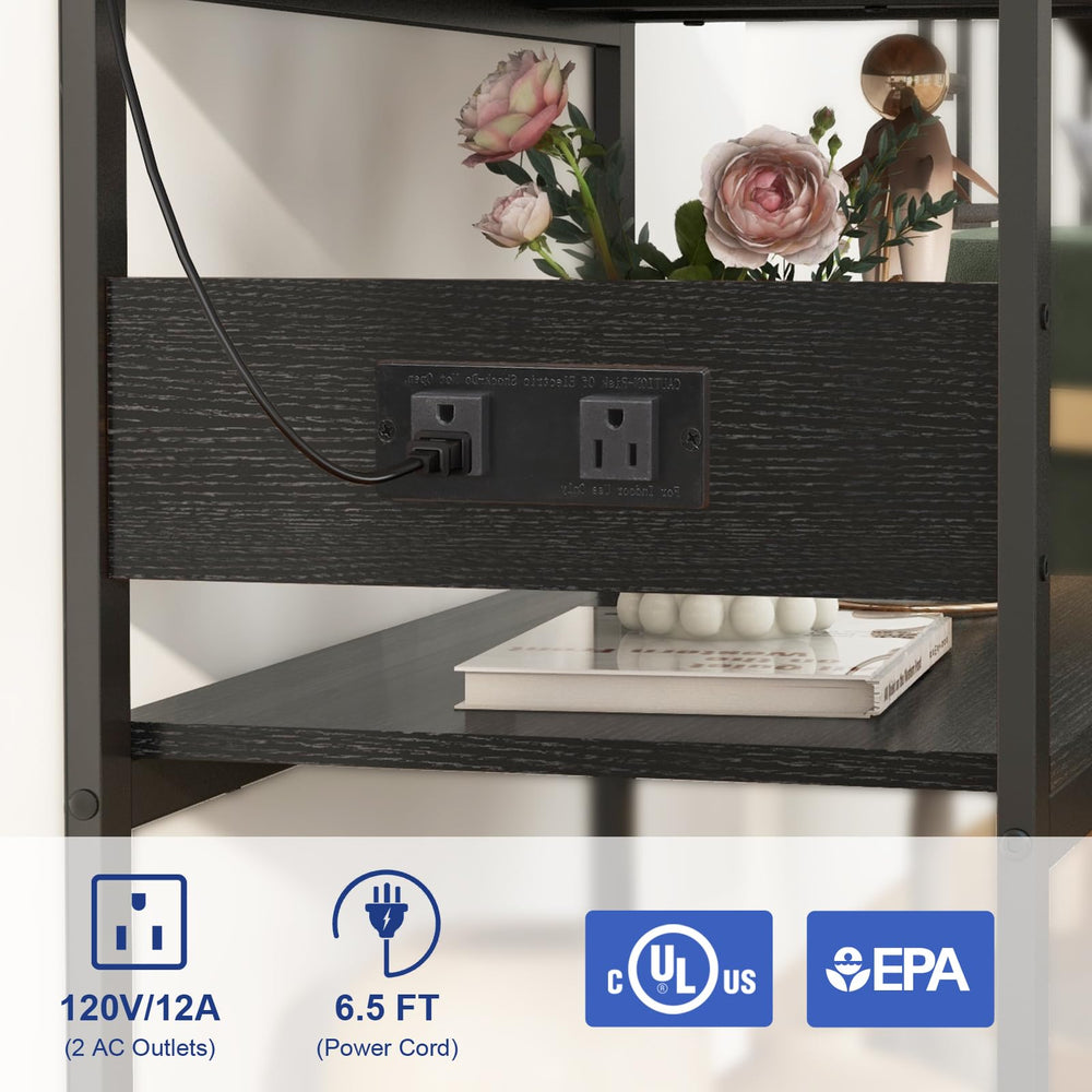 Livofloral power outlets integrated station enables convenient aquarium and reptile gear access.