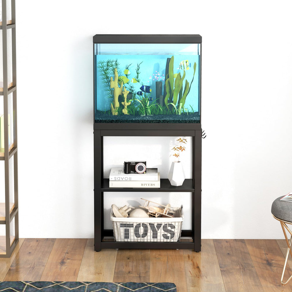 Livofloral tank stand black baked enamel finish resists moisture and corrosion