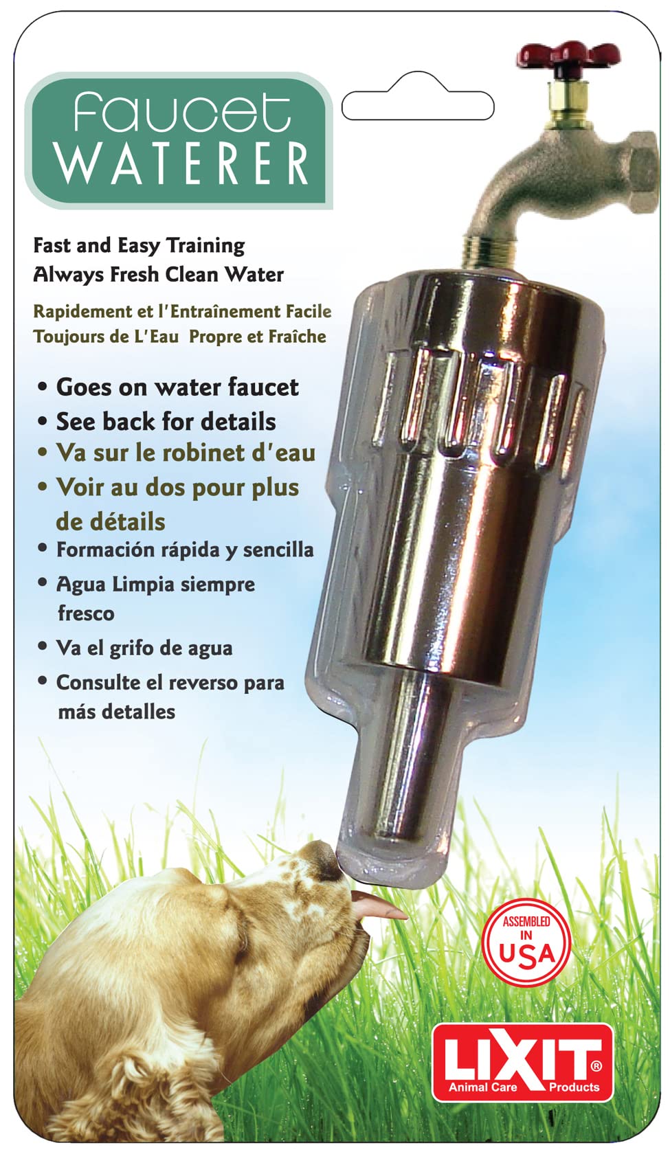 Lixit L100 standard hose fitting guarantees straightforward, compatible connection.
