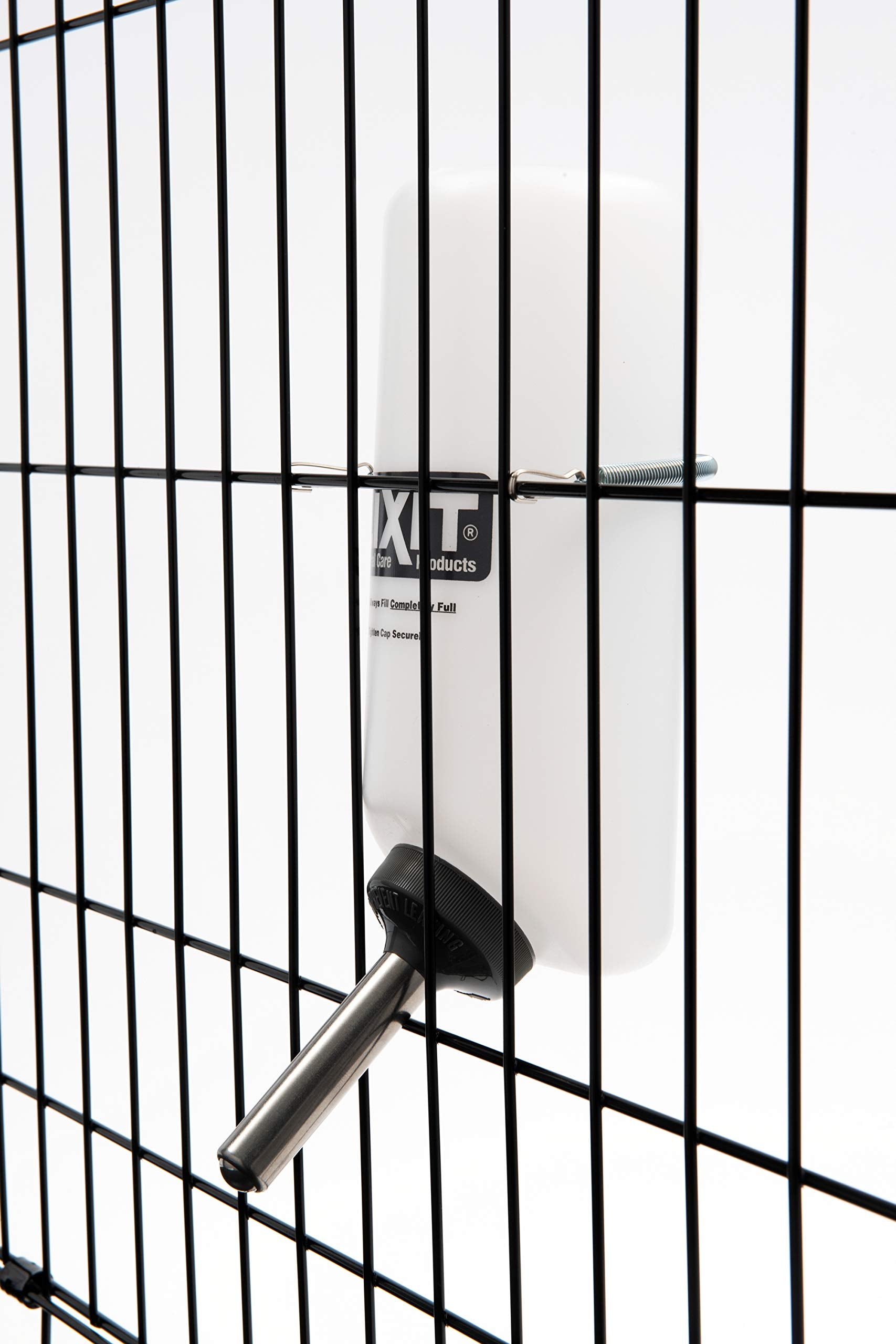 White Lixit bottle aesthetic complements crates while keeping hydration accessible.