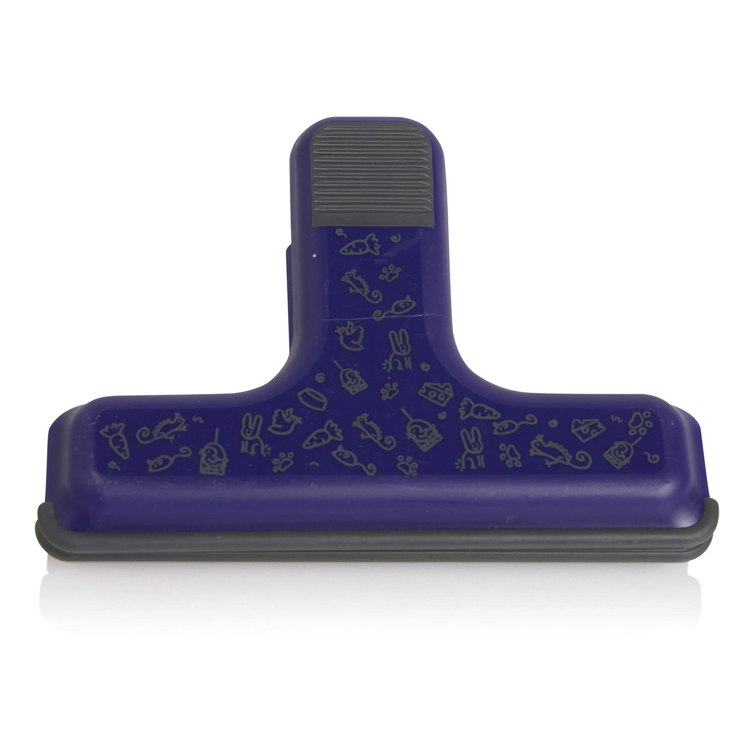 Lixit rubber-seal bag clip provides secure grip on various bag types.