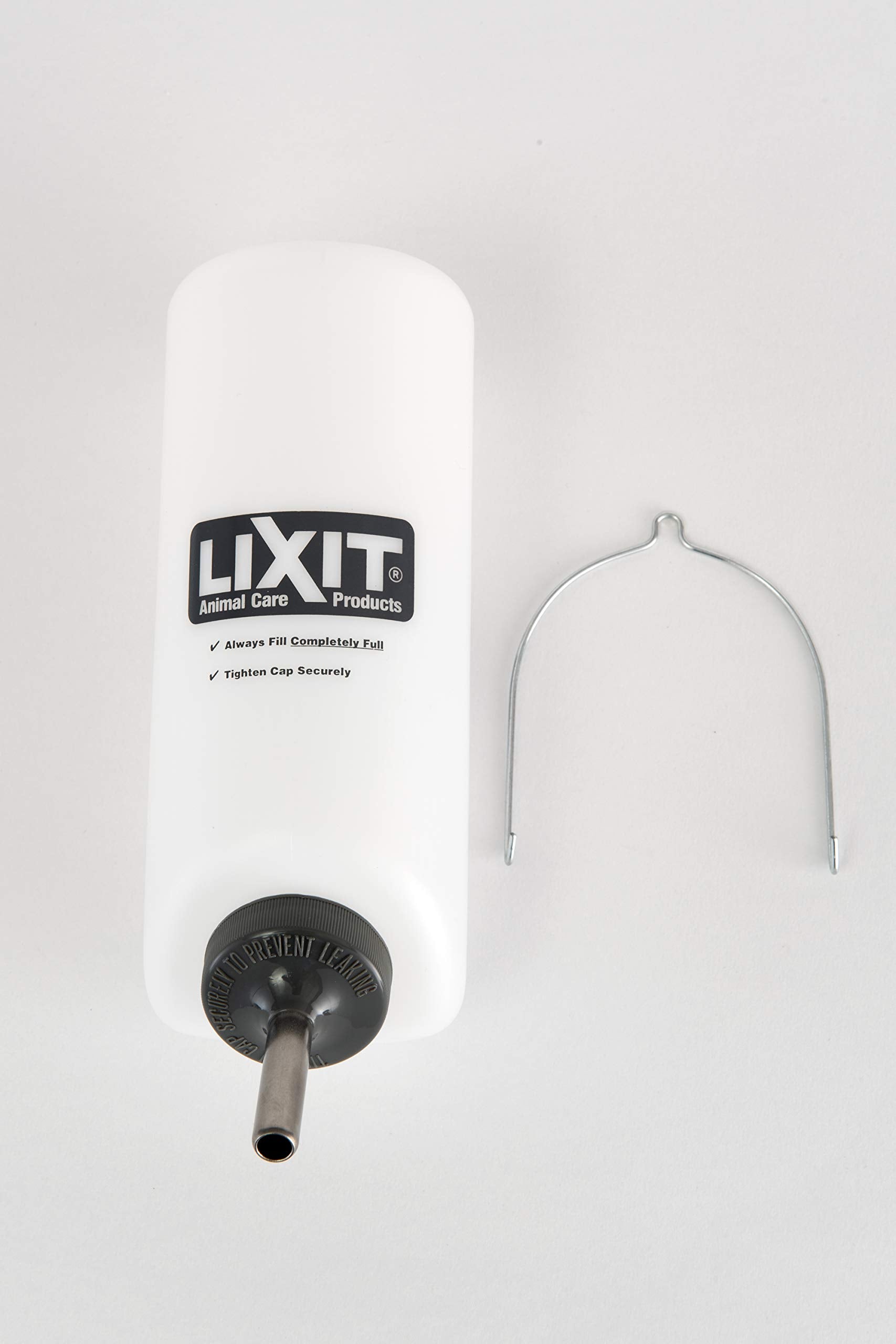 Lixit wide-mouth bottle cap, reliable seal to minimize drips.