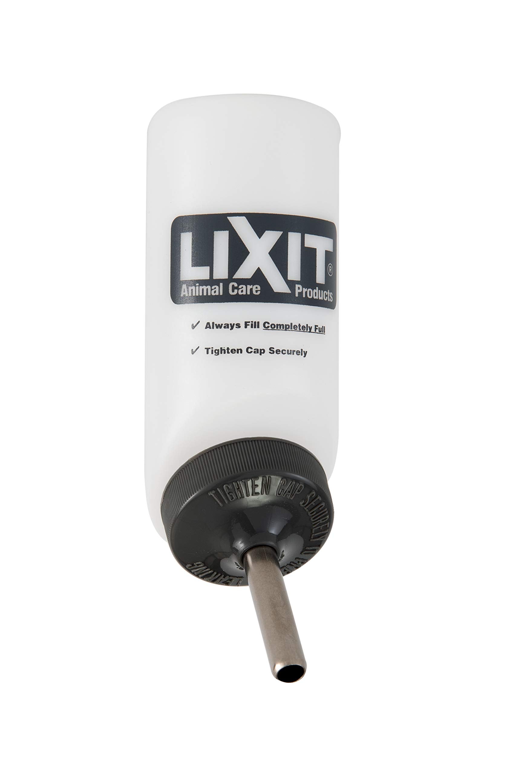 Lixit wide-mouth water bottle in outdoor habitat demonstrates robust weather resistance