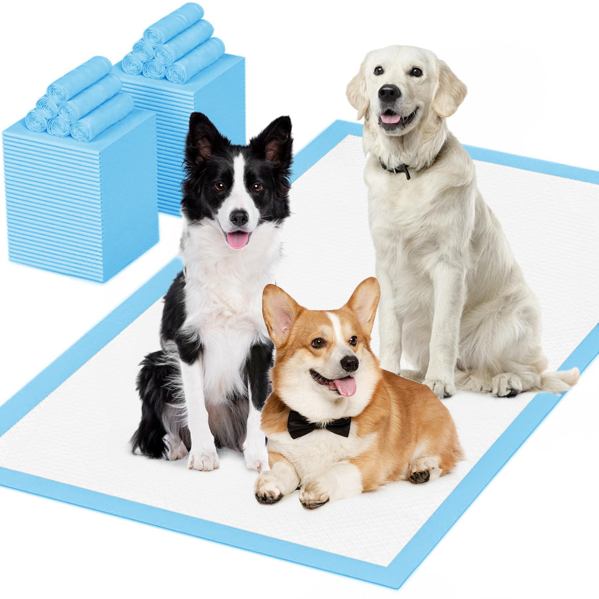 LIYINGSER puppy pads in 28x44 inches protect floors during training