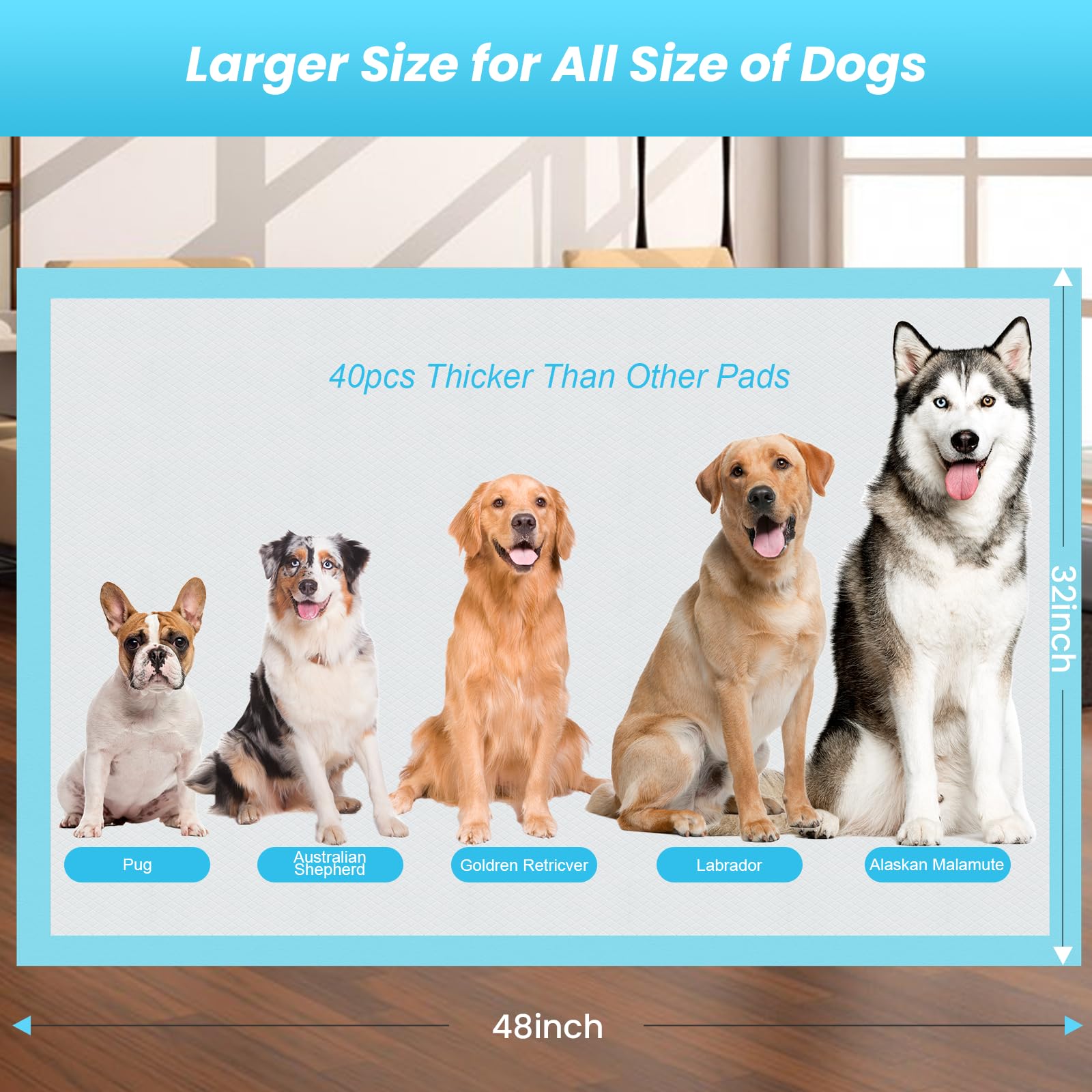 LIYINGSER 40-count pack provides bulk supply for home pet care.