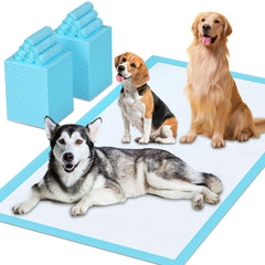 LIYINGSER Puppy Pads Extra Large 31x47 top view demonstrates multi-layer protection for leak prevention.
