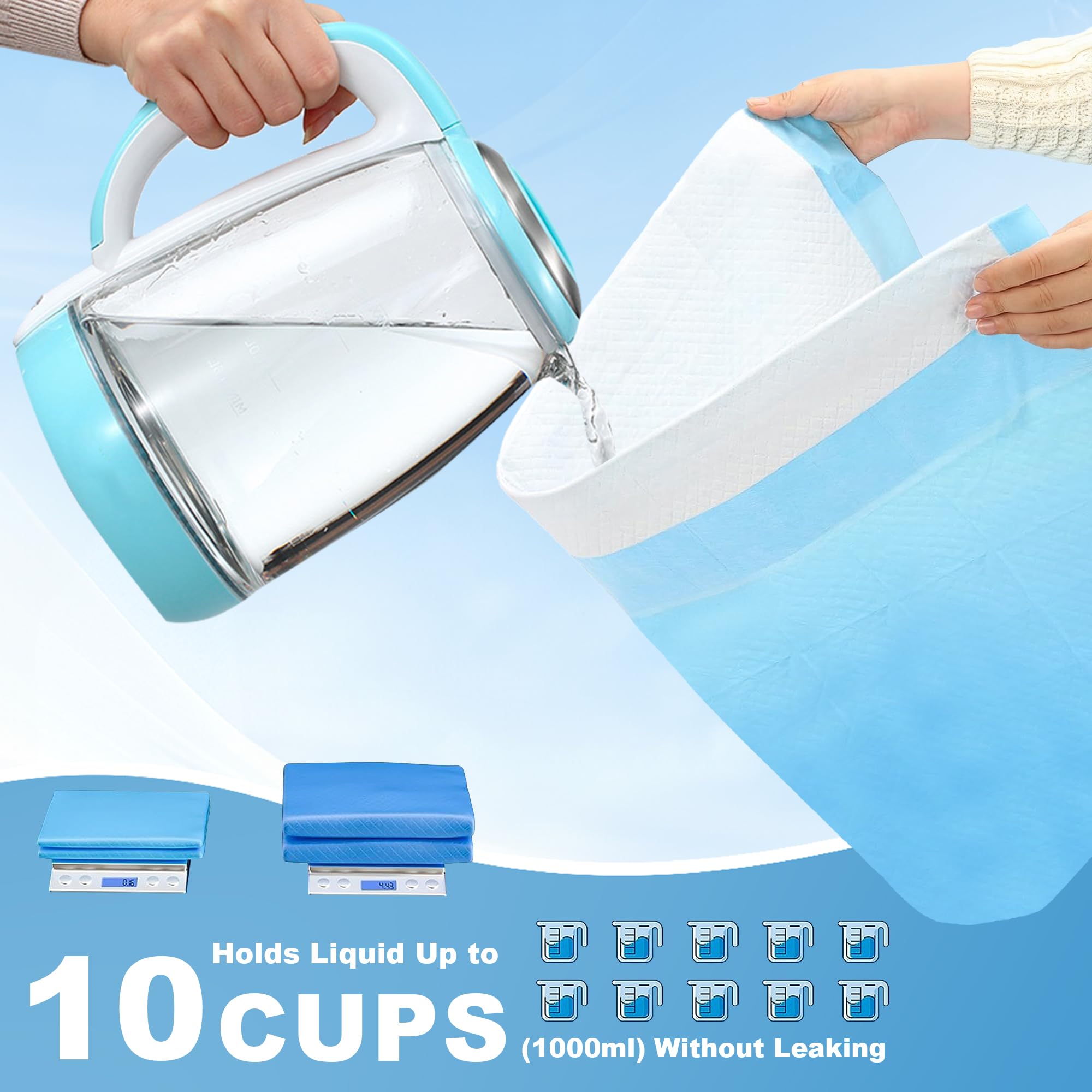 LIYINGSER thickened-core pads prevent leaks and guard floors