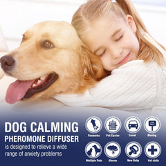 LKBHGF calm dog scene image showing relaxed pet near diffuser.