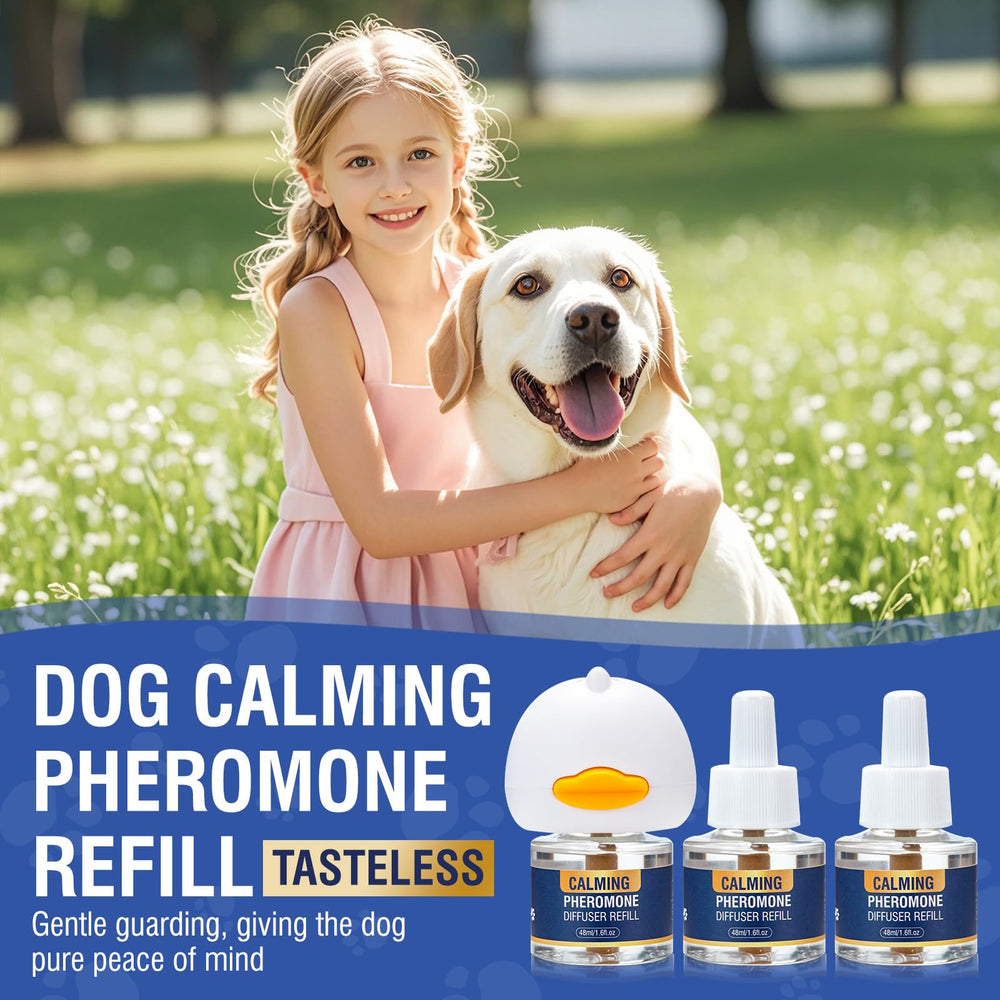LKBHGF dog pheromone diffuser area-coverage graphic shows 700 sq ft reach