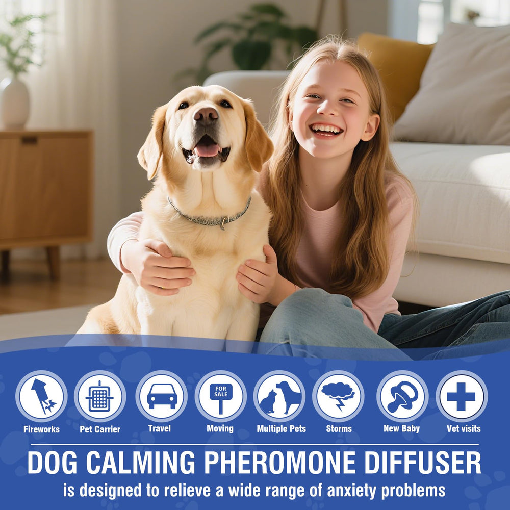 LKBHGF dog pheromone diffuser refill 48ml label highlights gentle ingredients for pets