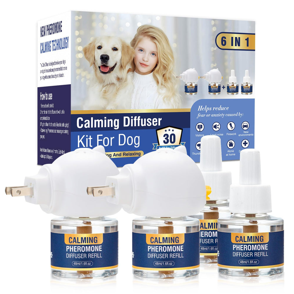 LKBHGF pheromone diffuser kit assembly promotes calm dogs at home