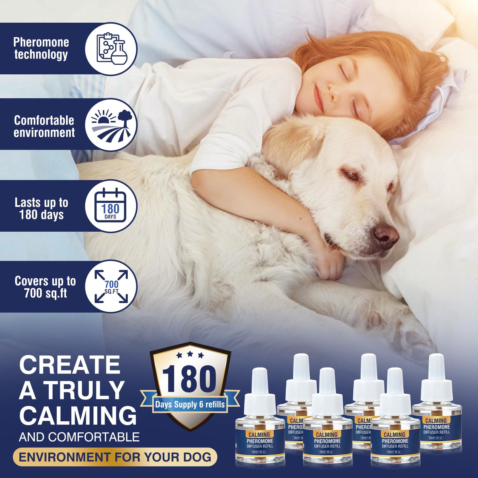 LKBHGF pheromone dog refill 48ml in use supports relaxed moments.
