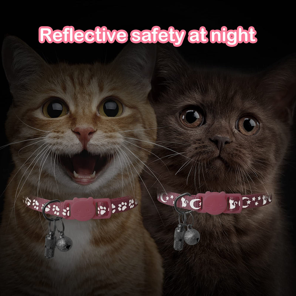 LLHK breakaway collar reflective strip glows at night for safer evening walks