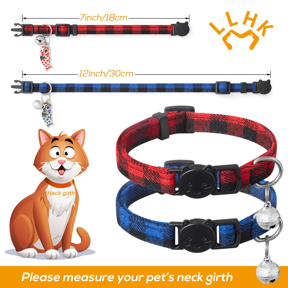 LLHK cat collar buckle with cute face design for playful look.