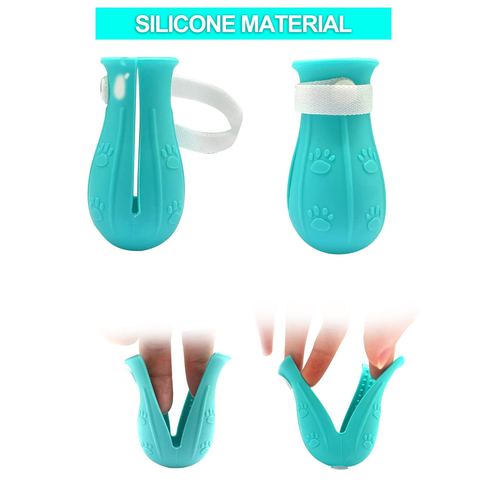 LLMSIX soft silicone cat boots blue comfortable for daily use