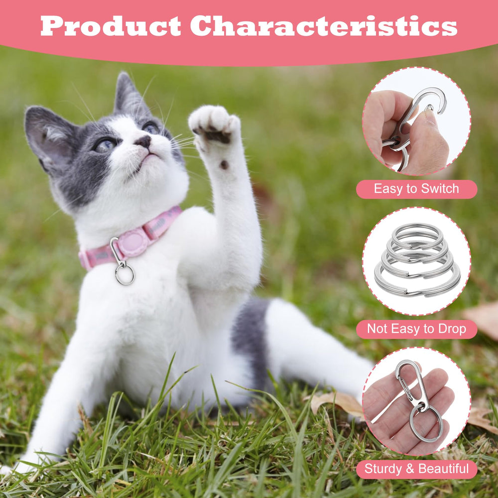 LLOUSSAK heavy duty ring clip attachment demonstrates secure collar fit.
