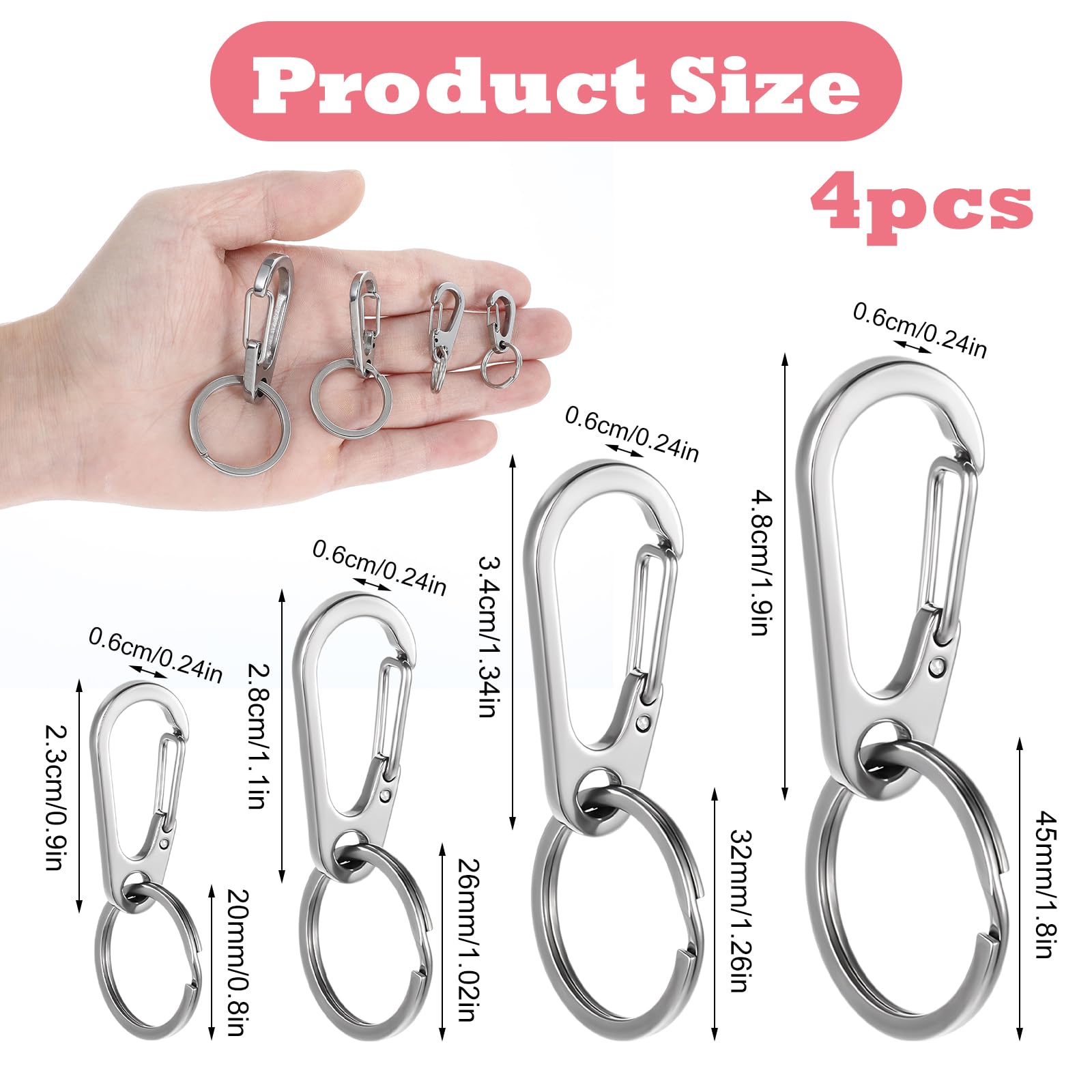 LLOUSSAK stainless steel clip closeup shows durability and rust resistance.