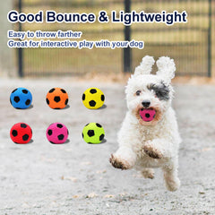 LLSPET 2inch green squeaky dog soccer ball for chase and fetch