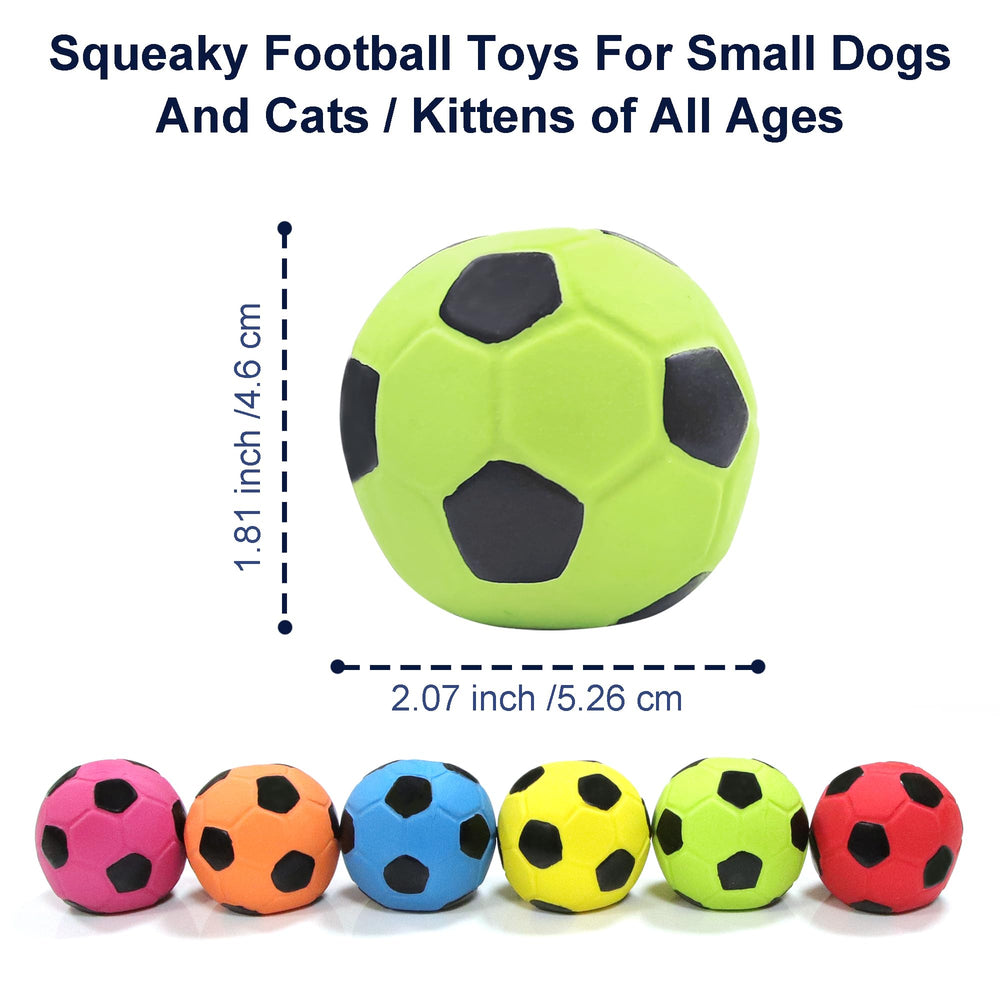 LLSPET 2inch red squeaky dog soccer ball boosts indoor play