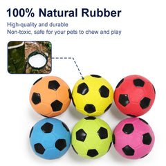 LLSPET 2inch yellow squeaky dog soccer ball sparks outdoor fun