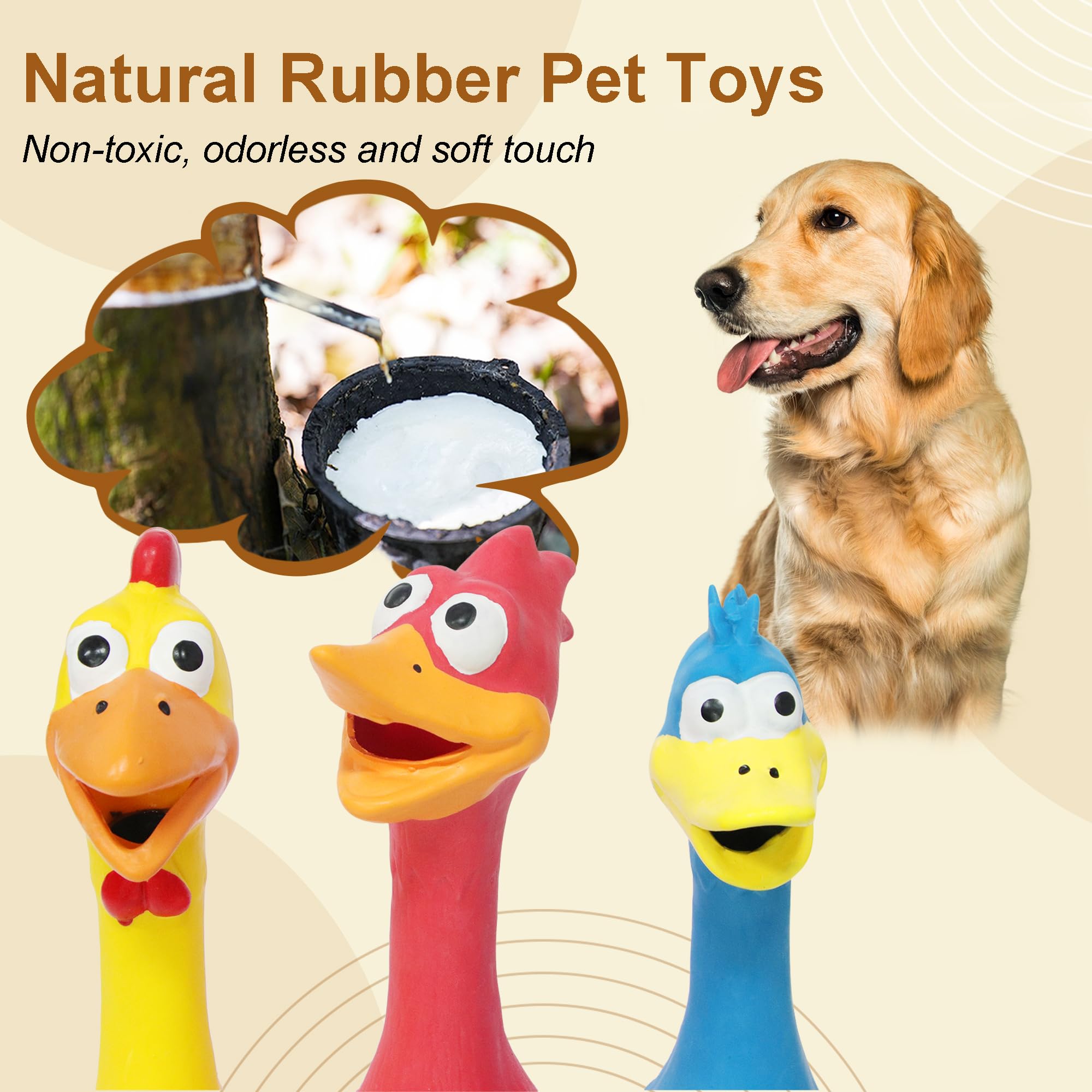 LLSPET dog toy close-up shows soft, durable rubber texture easy to clean