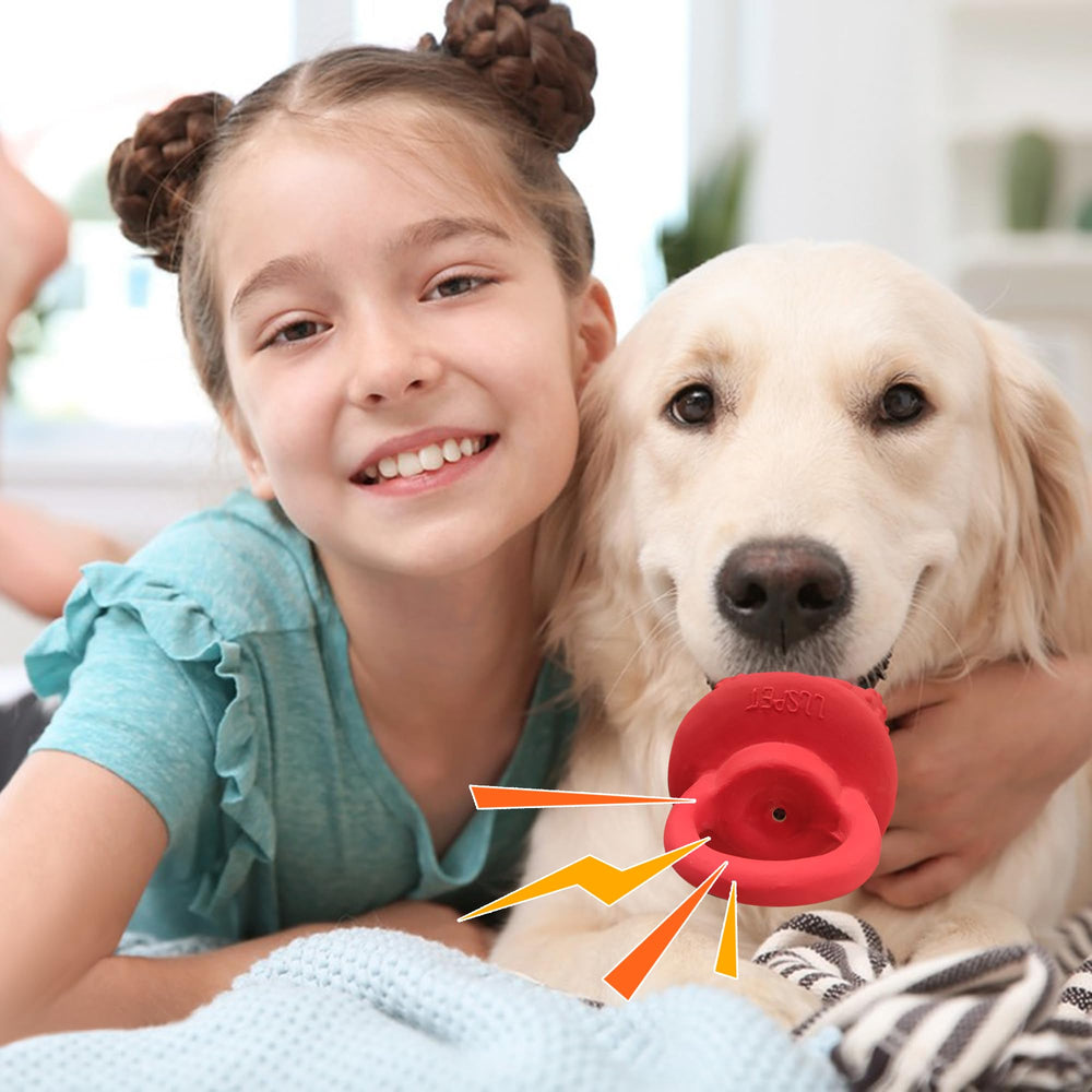 LLSPET toy designed to hang for playful grabbing and jumping during yard time.