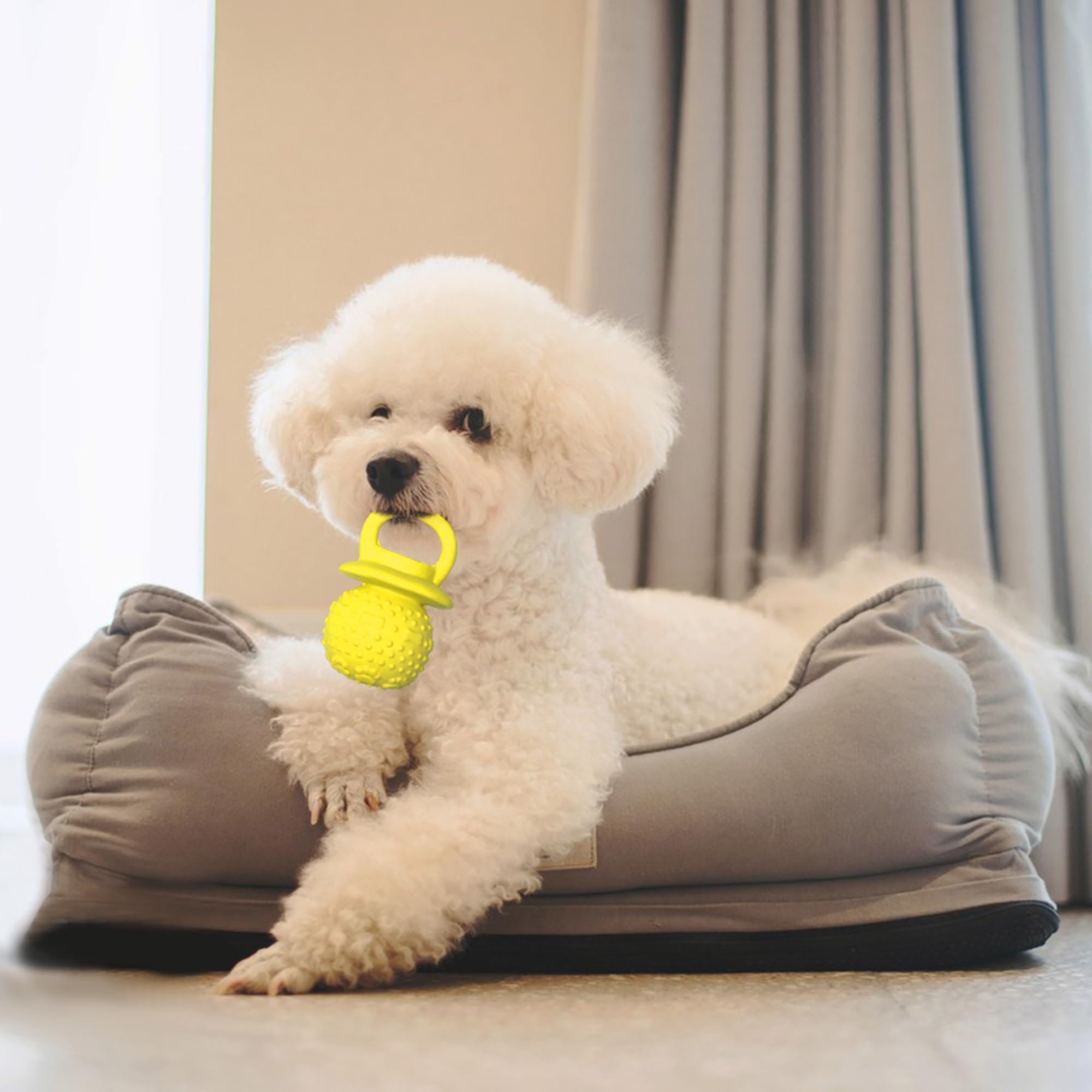 LLSPET soft-shell latex with cotton fill for gentle teething