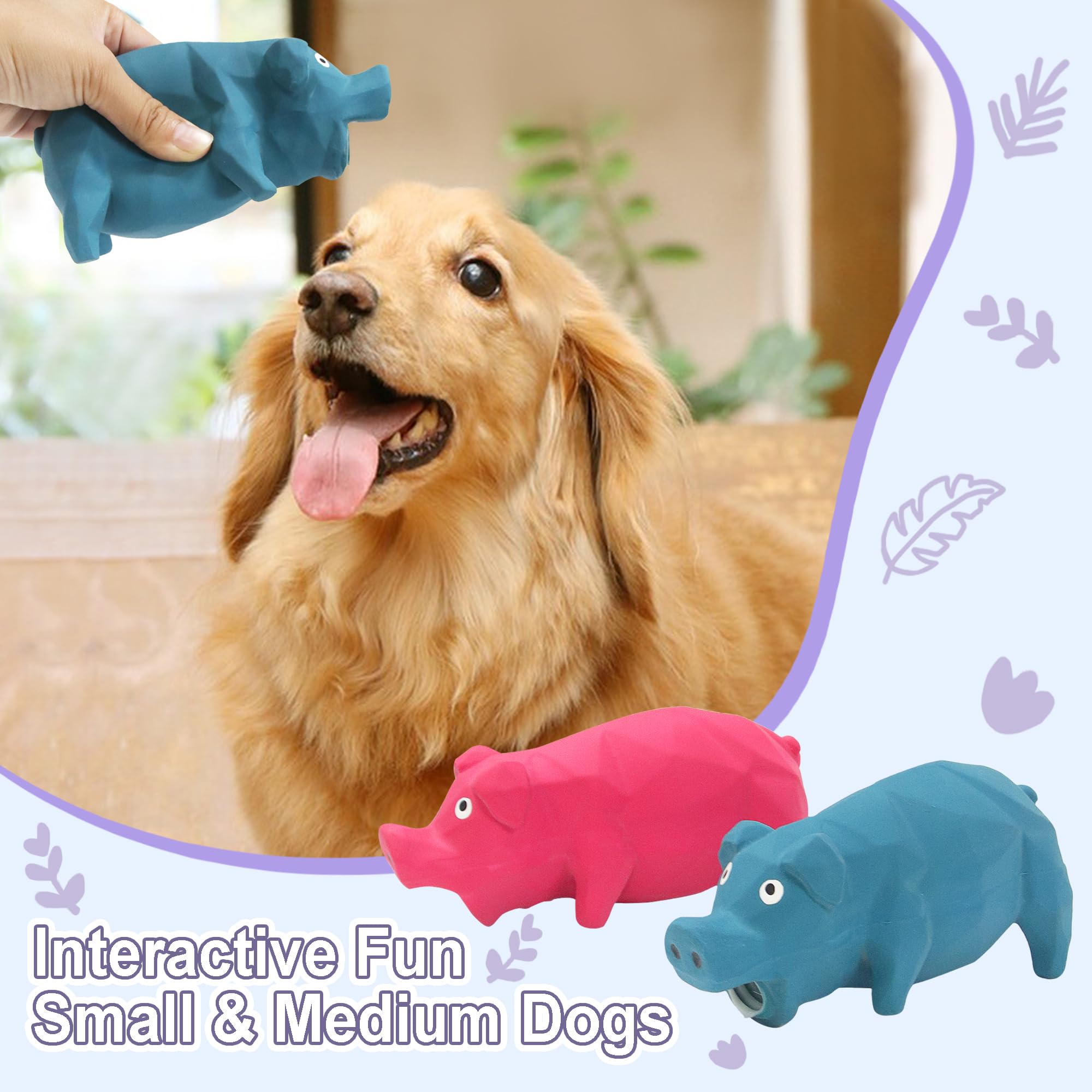 LLSPET latex dog toy is durable yet soft for safe play with small/medium dogs.