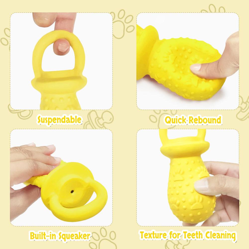 LLSPET latex pacifier dog toy close-up rubber texture suitable for teething