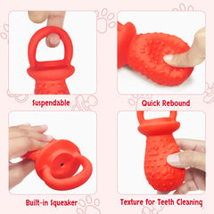 LLSPET pacifier dog toy bounce rebound demonstrates quick return after chewing