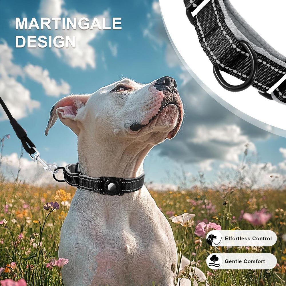 LLUAII AirTag dog collar ip68-waterproof protects AirTag in rain and dust