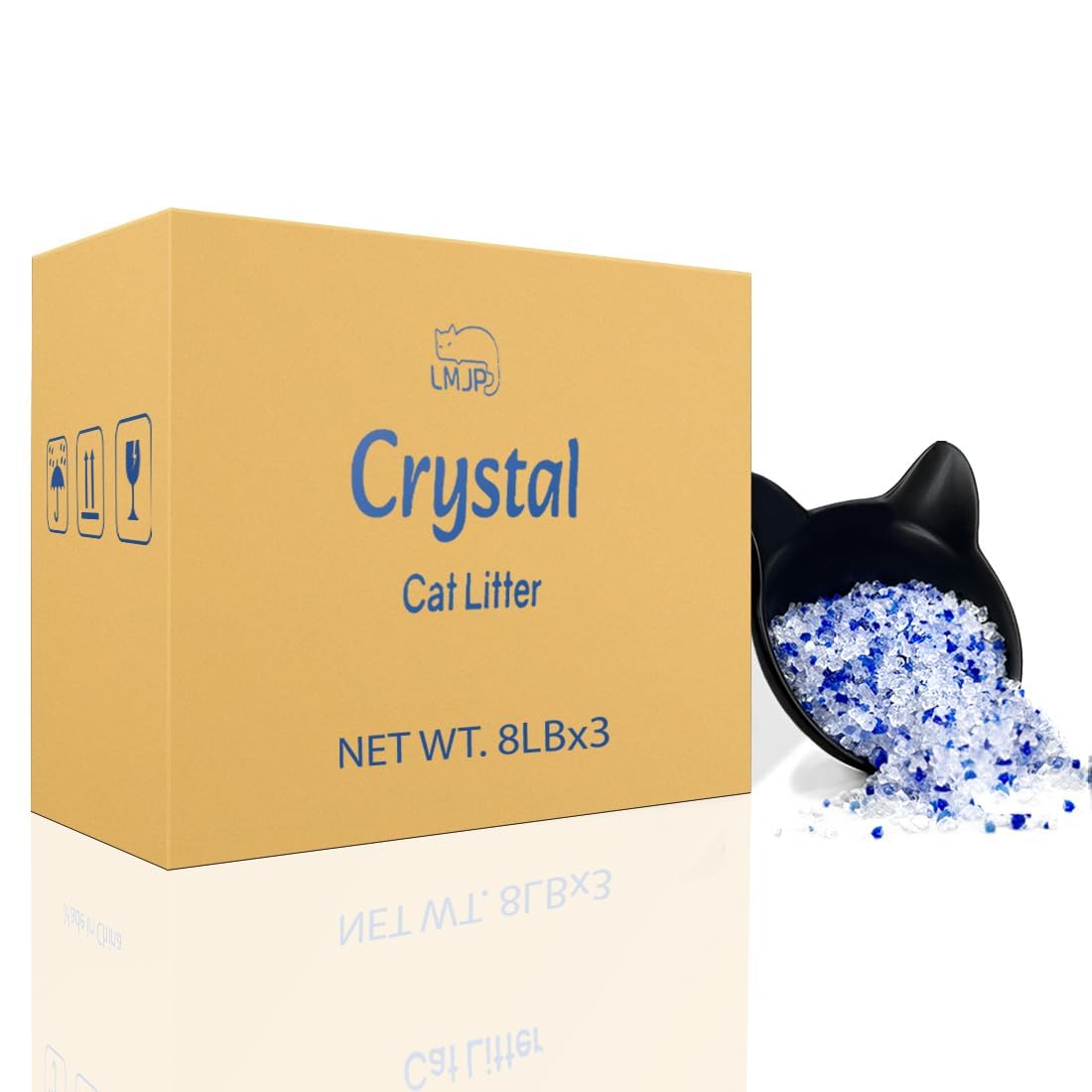 LMJP Crystal Cat Litter – advanced moisture absorption keeps the litter surface dry.