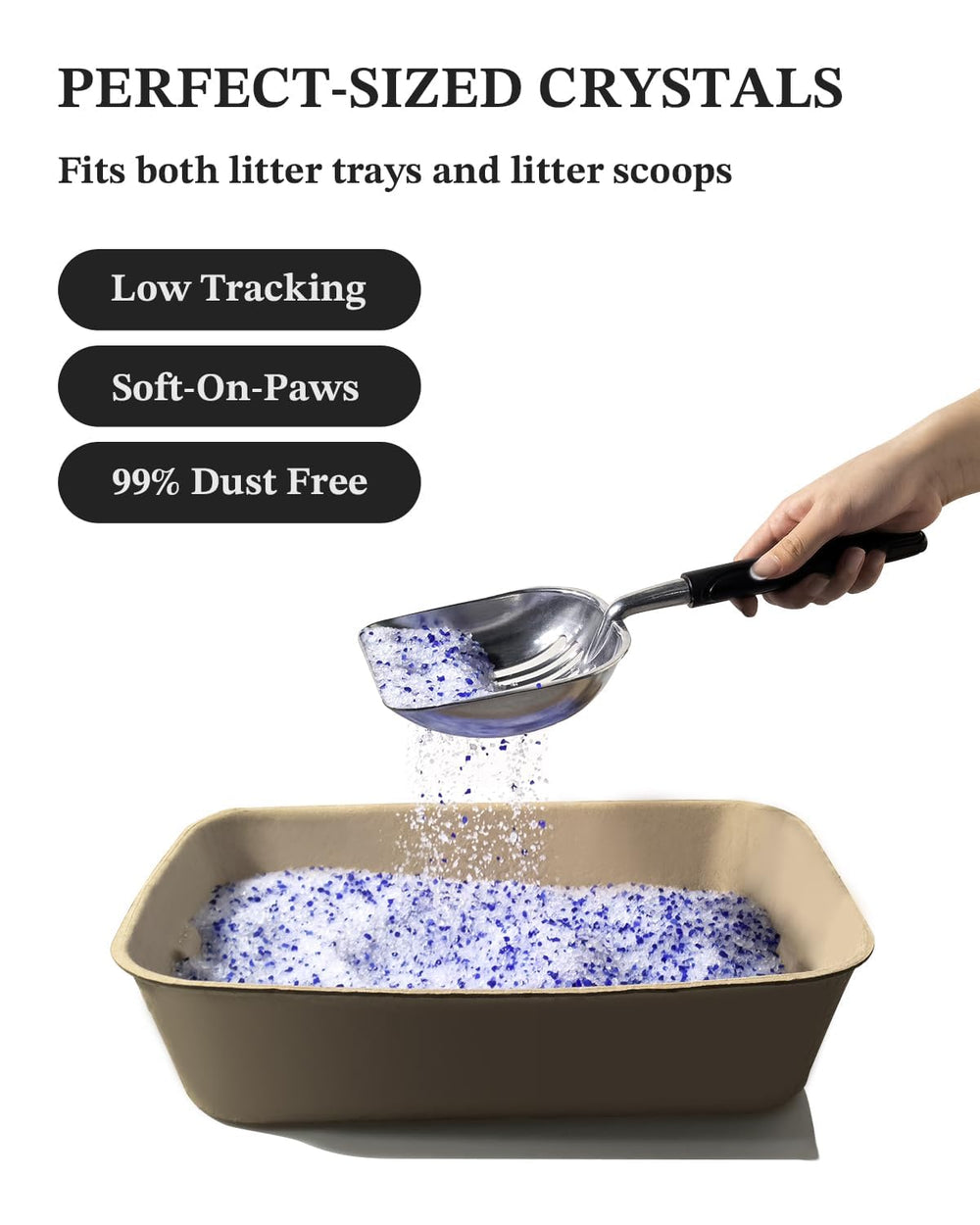 LMJP Crystal Cat Litter – dust-free unscented formula for sensitive noses.