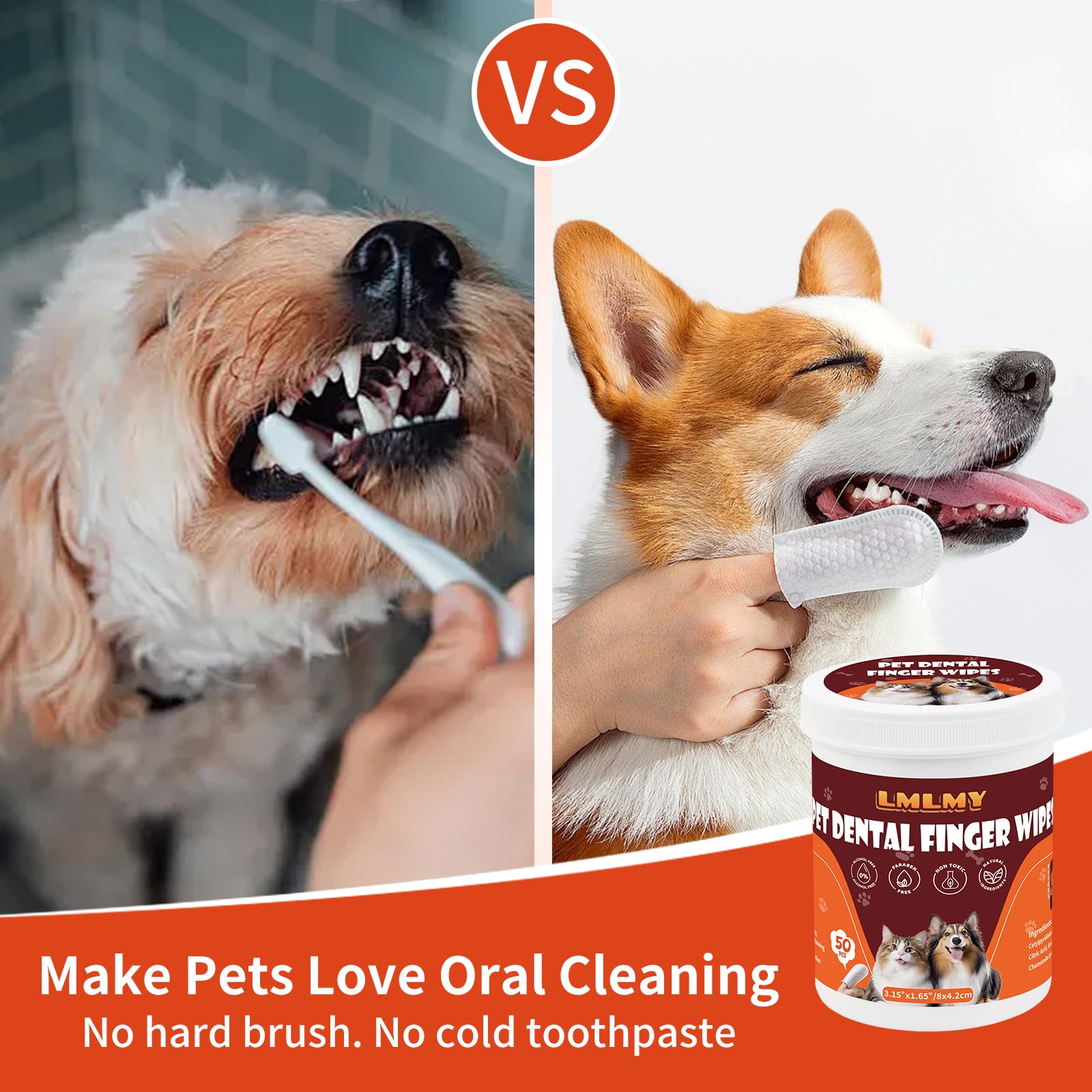 LMLMY dog dental wipes ideal for small breeds.